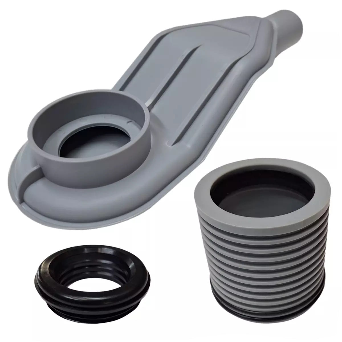 Side Outlet Linear Shower Drain Kit with Horizontal Discharge Converter | SereneDrains