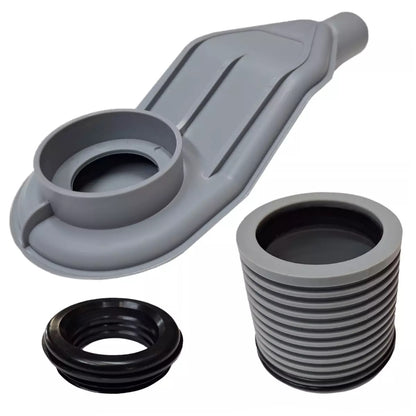 Side Outlet Linear Shower Drain Kit with Horizontal Discharge Converter | SereneDrains