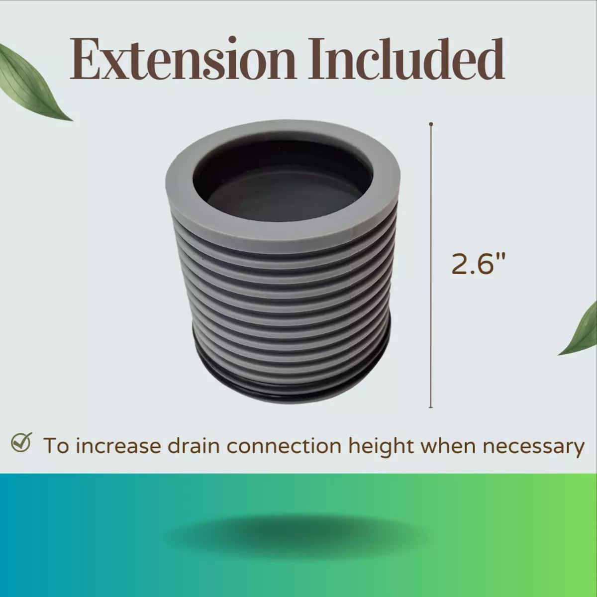 SereneDrains Shower Drain Side Outlet Adapter with Brushed Linear Drain