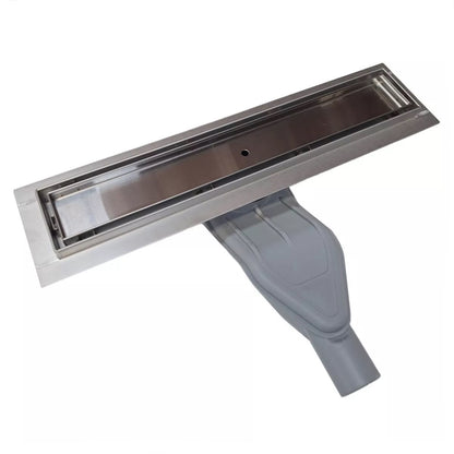 SereneDrains Brushed Linear Drain with Horizontal Side Outlet Adapter Kit