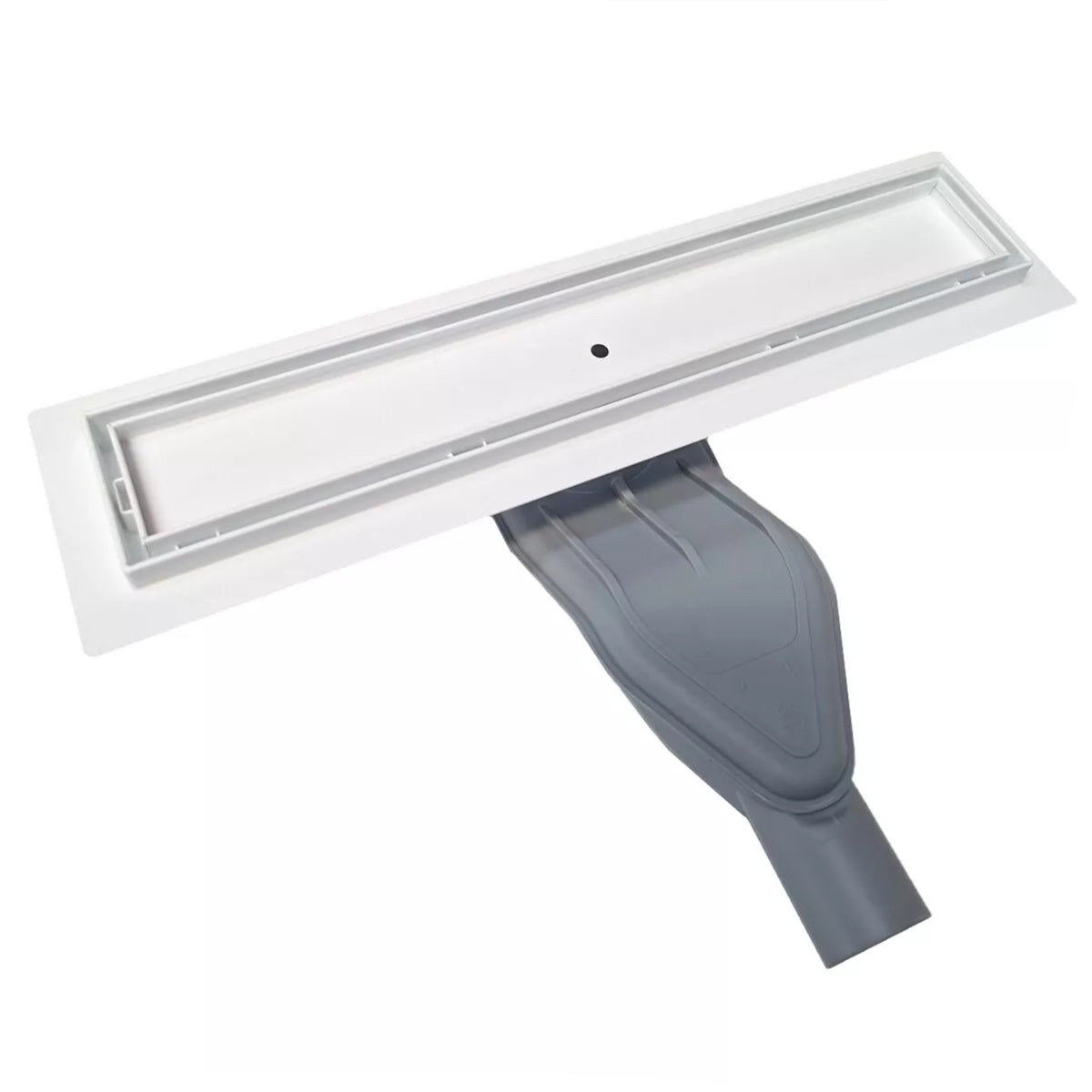 SereneDrains Brushed Linear Drain with Horizontal Side Outlet Adapter Kit