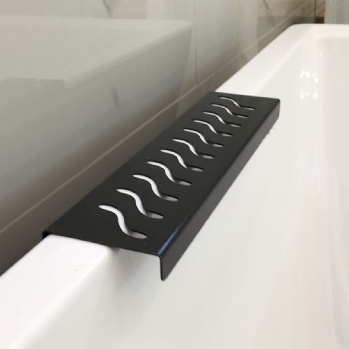 Bronze Shower Shelf, Ocean Wave Design by SereneDrains