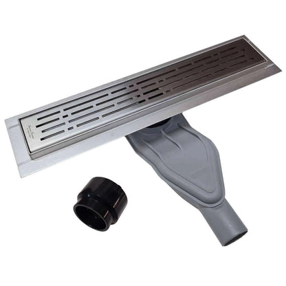 SereneDrains Polished Linear Drains with Horizontal Side Outlet Discharge