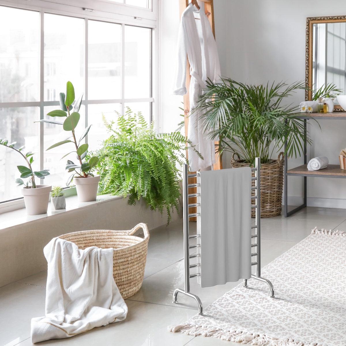 Freestanding Towel Warmer, Amba Solo 24 Inch Freestanding Towel Rack