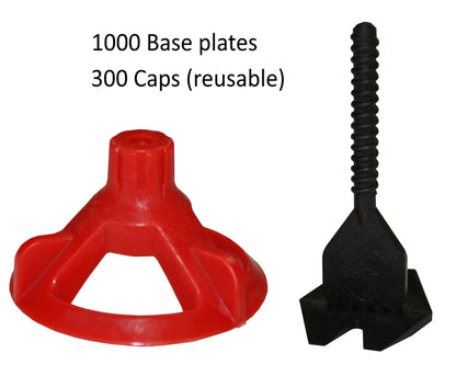 Spin Doctor Lippage Levelling System for Shower Wall, 1000 Spacer Kit for Large Tile Projects