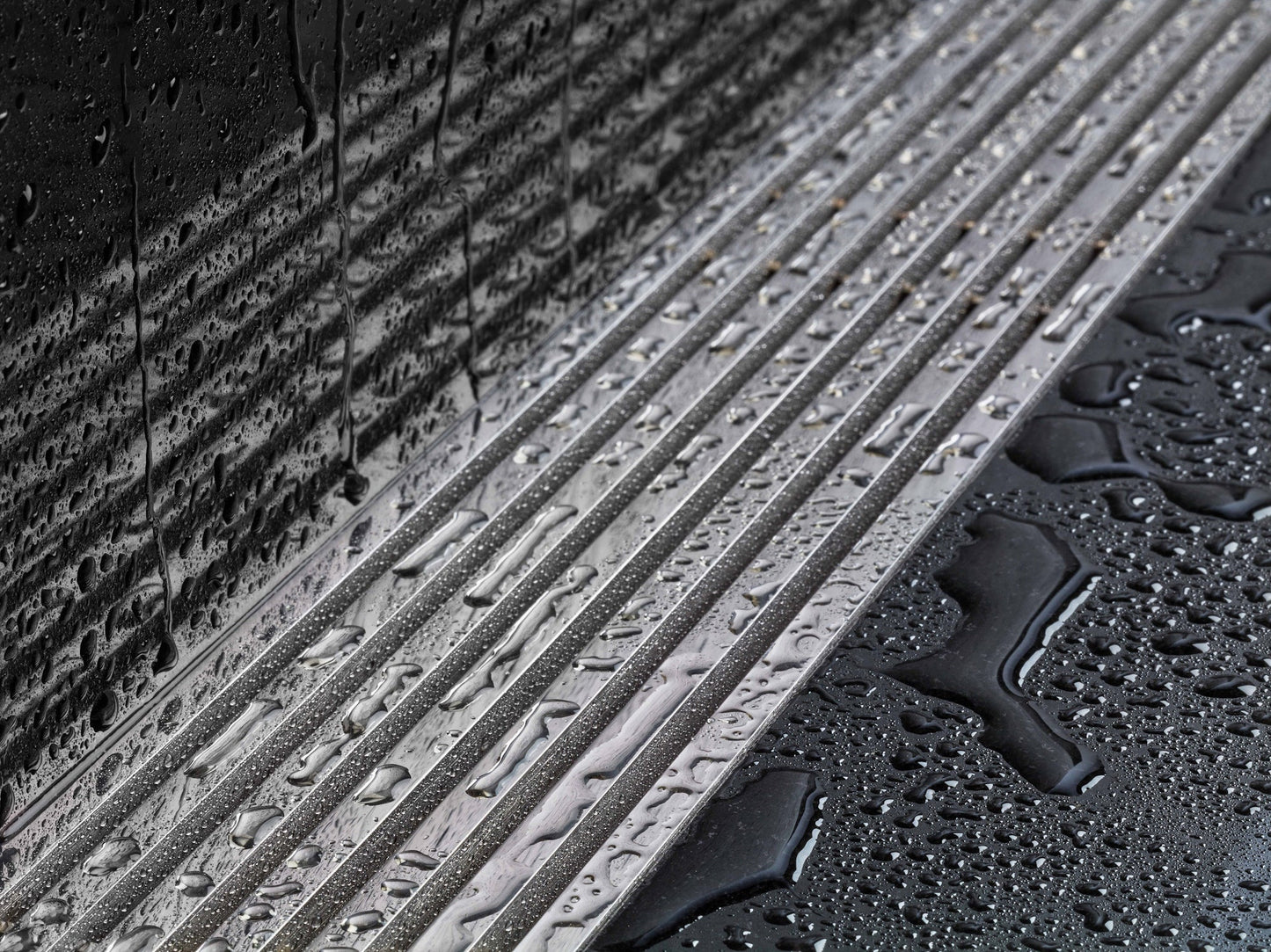 47 Inch Wedge Wire Grate Linear Drain Polished Stainless Steel, Drains Unlimited