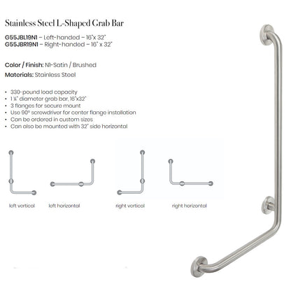 Ponte Giulio L-shaped grab bar