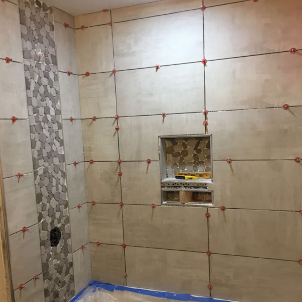 Tile Leveling System 400-Piece Grid Kit, Covers 380 Sq. Ft. for Shower Tile