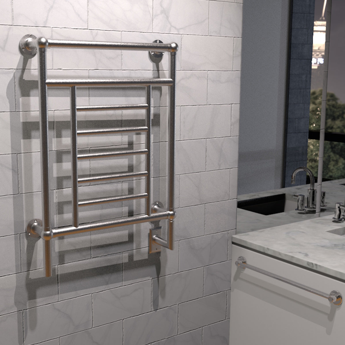 Hardwired Towel Warmer, Amba Traditional Model T-2536, 8 Bars