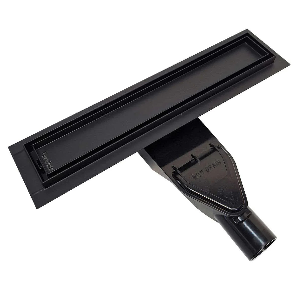Vertical-to-Horizontal ABS Side Discharge Adapter with Tile Insert Linear Shower Drain Kit