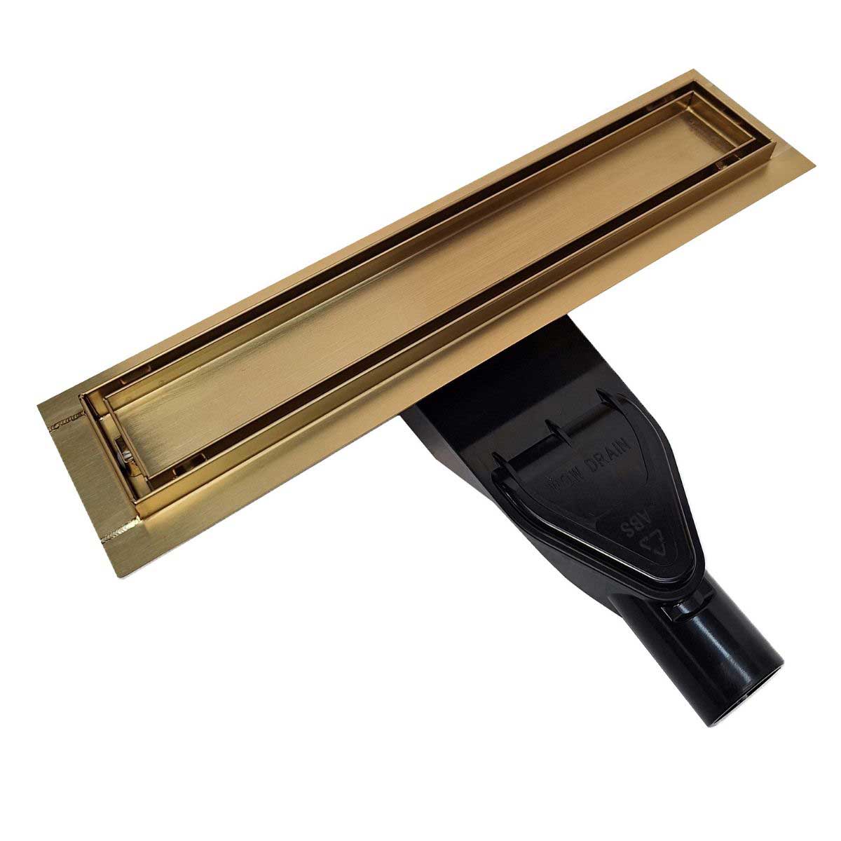 Vertical-to-Horizontal ABS Side Discharge Adapter with Tile Insert Linear Shower Drain Kit