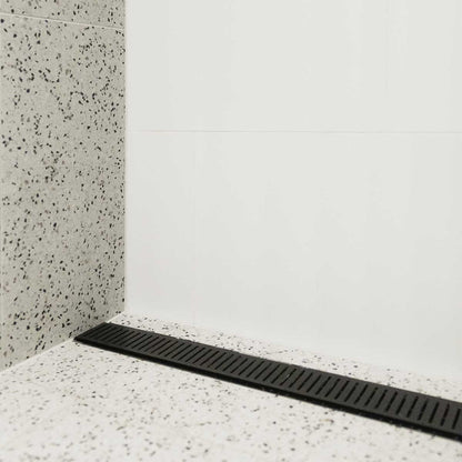 24 Inch Custom Linear Shower Drain, Lauxes Grates NeXT Generation Drains