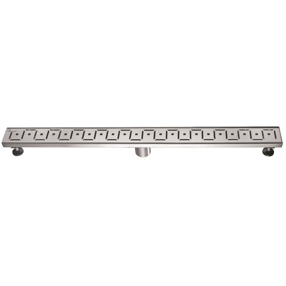 24 Inch Linear Drain with Adjustable Feet, Luxury Polished Finish Drain, Dawn USA LCI240304