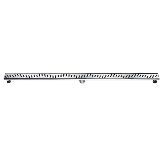 Dawn® 59 Inch Linear Shower Drain, Ganges River Series, Polished Satin Finish