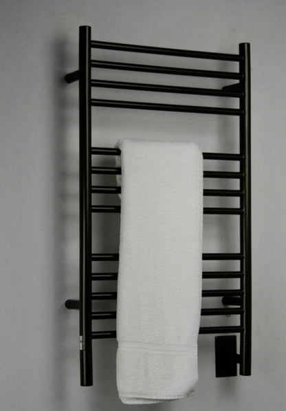 Amba Jeeves C Straight Oil Rubbed Bronze Towel Warmer, Hardwired, 13 Bars, W 21" H 36"