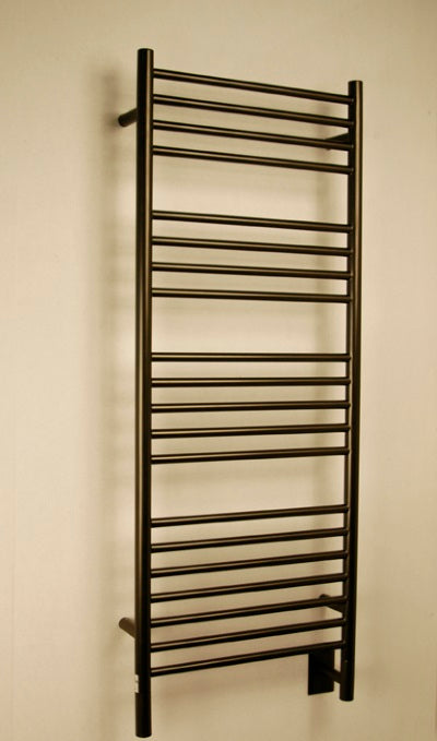 Amba Jeeves D Straight Oil-Rubbed Bronze Towel Warmer, Hardwired, 20 Bars, W 21" H 53"