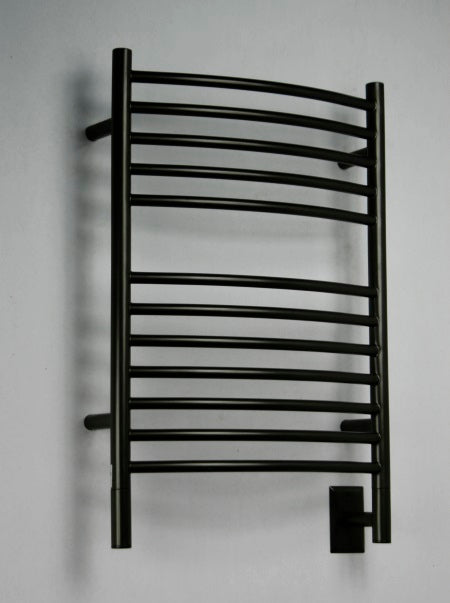 Amba Jeeves E Curved Oil-Rubbed Bronze Towel Warmer, Hardwired, 12 Bars, W 21" H 31"