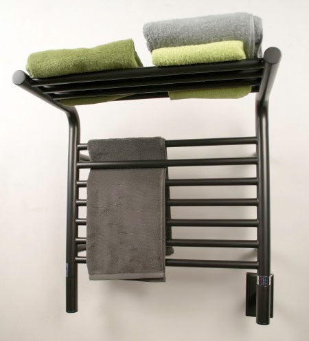 Amba Jeeves M Shelf Oil-Rubbed Bronze Towel Warmer, Hardwired, 11 Bars, W 21" H 22"