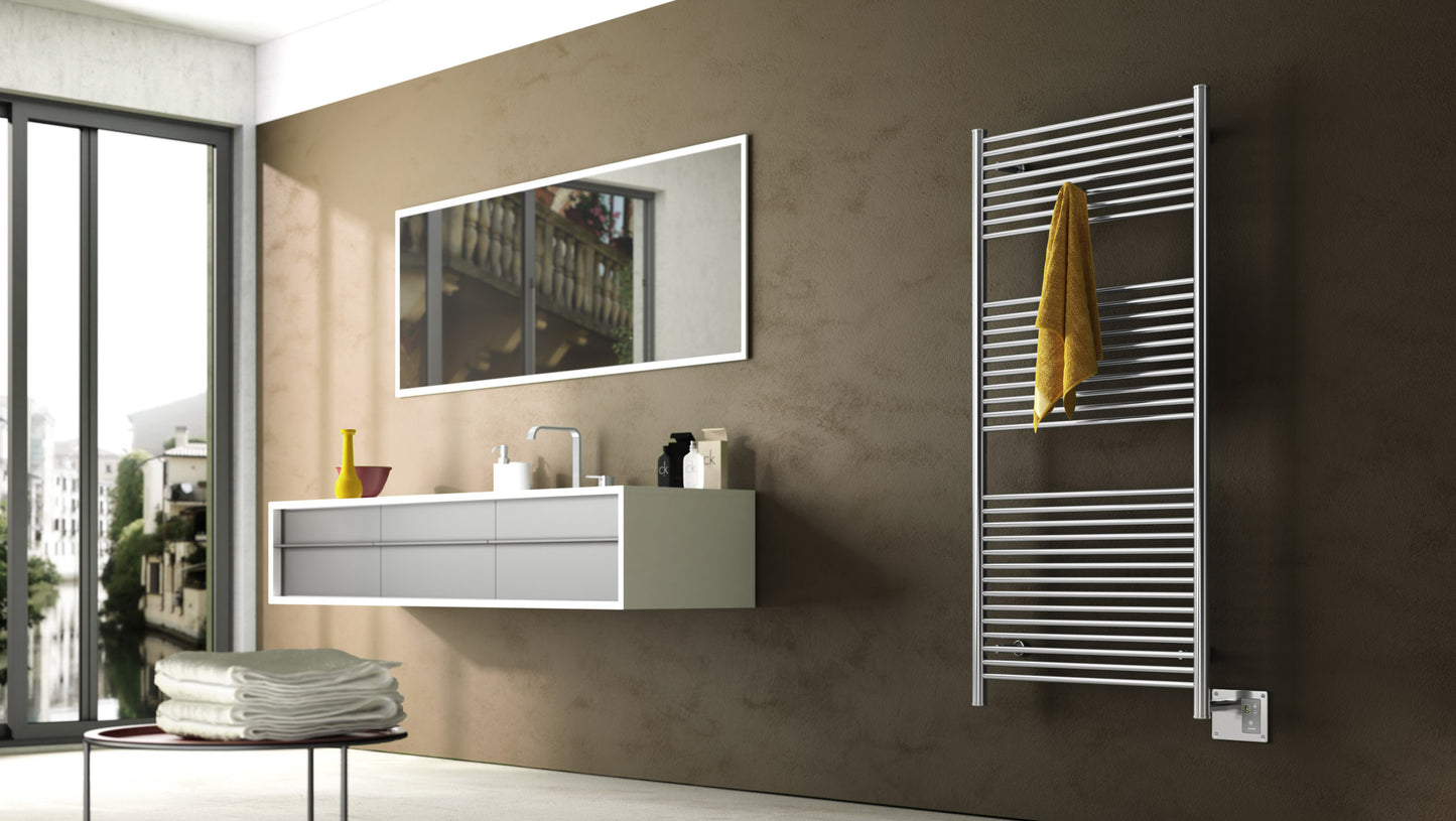 Brushed Towel Warmer, Amba Antus Model A2856B, 32 Bars Large Towel Warmer