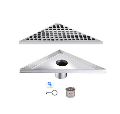 Corner Triangle Drain, Dawn® Brisbane River Series, Triangle Drain with Installation Set