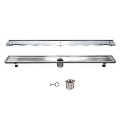 24 Inch Tile Insert Linear Shower Drain with Adjustable Leveling Feet