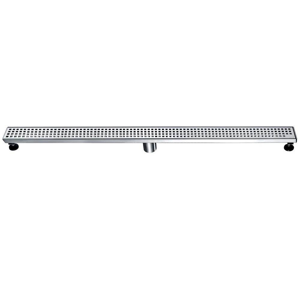 24 Inch Linear Drain with Adjustable Feet, Luxury Polished Finish Drain, Dawn USA LBE240304