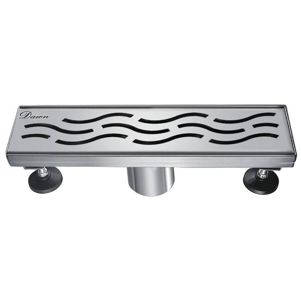 12 Inch Linear Drain with Adjustable Leveling Feet, Dawn USA Heilongjiang Series