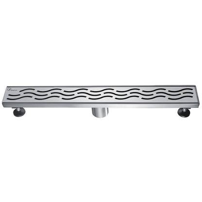 12 Inch Linear Drain with Adjustable Leveling Feet, Dawn USA Heilongjiang Series