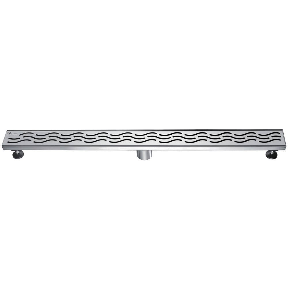 12 Inch Linear Drain with Adjustable Leveling Feet, Dawn USA Heilongjiang Series