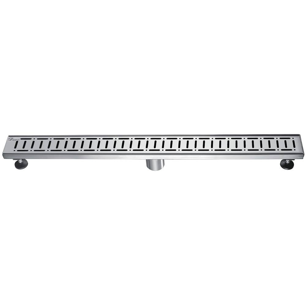 24 Inch Linear Drain with Adjustable Feet, Luxury Polished Finish Drain, Dawn USA LLE240304