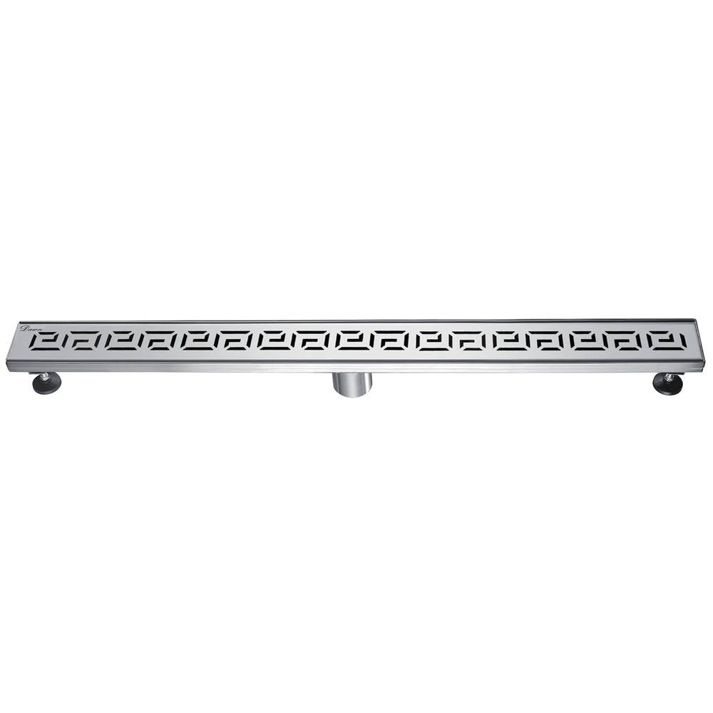 24 Inch Linear Drain with Adjustable Feet, Luxury Polished Finish Drain, Dawn USA LNR240304