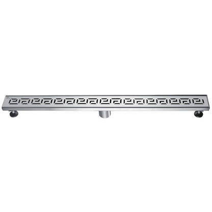 24 Inch Linear Drain with Adjustable Feet, Luxury Polished Finish Drain, Dawn USA LNR240304