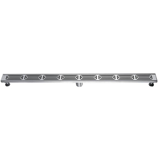 Dawn® 59 Inch Linear Shower Drain, Parana River In Argentina Series, Polished Satin Finish