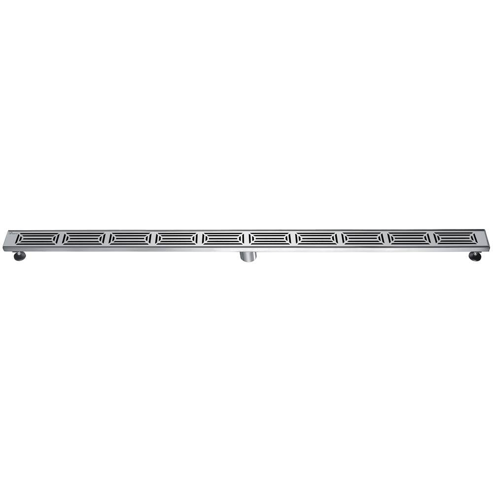 Dawn® 32 Inch Linear Shower Drain, Parana River In Argentina Series, Polished Satin Finish