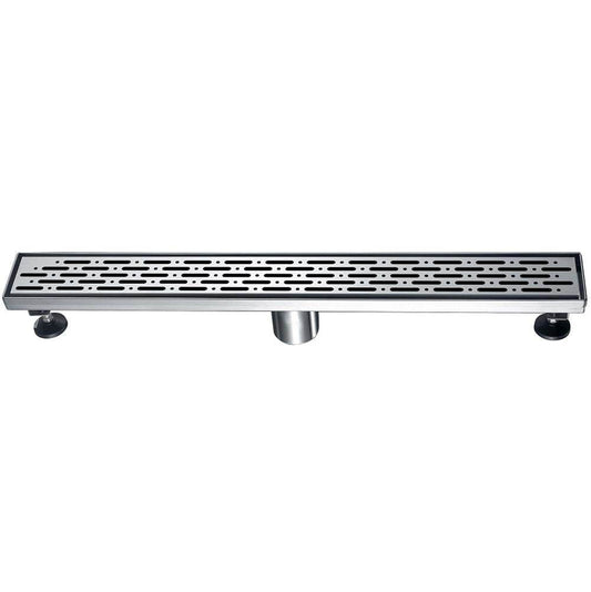 24 Inch Linear Drain with Adjustable Feet, Luxury Polished Finish Drain, Dawn USA LRO240304