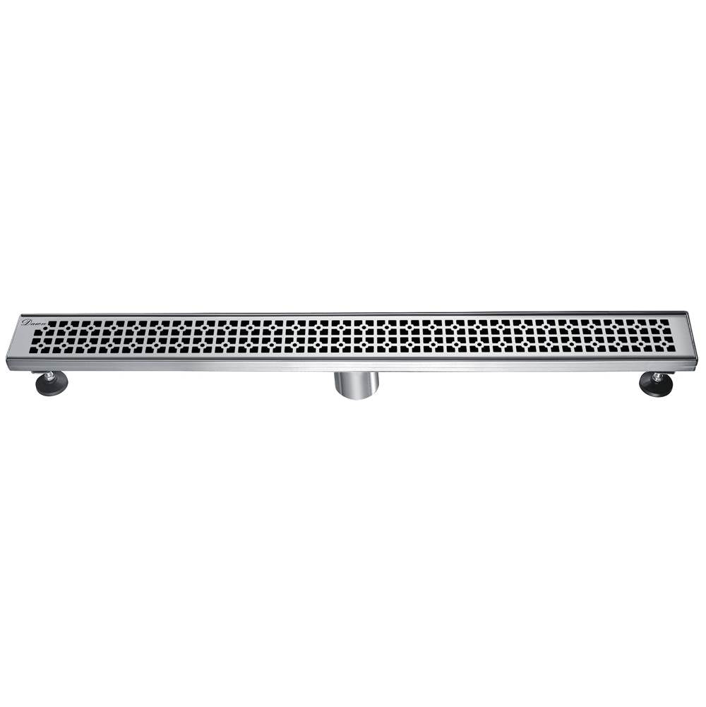 Dawn® 32 Inch Linear Shower Drain, Views Along The River Nile Series, Polished Satin Finish