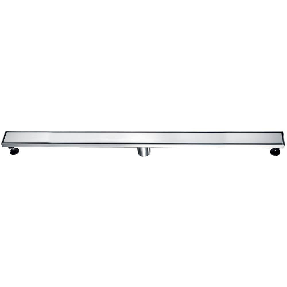 Dawn® 47 Inch Linear Shower Drain, Volga River Series, Polished Satin Finish