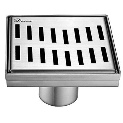 Dawn 5 Inch Square Shower Drain Ganges River Series LGS050504 (push-in) Polished Satin Finish.