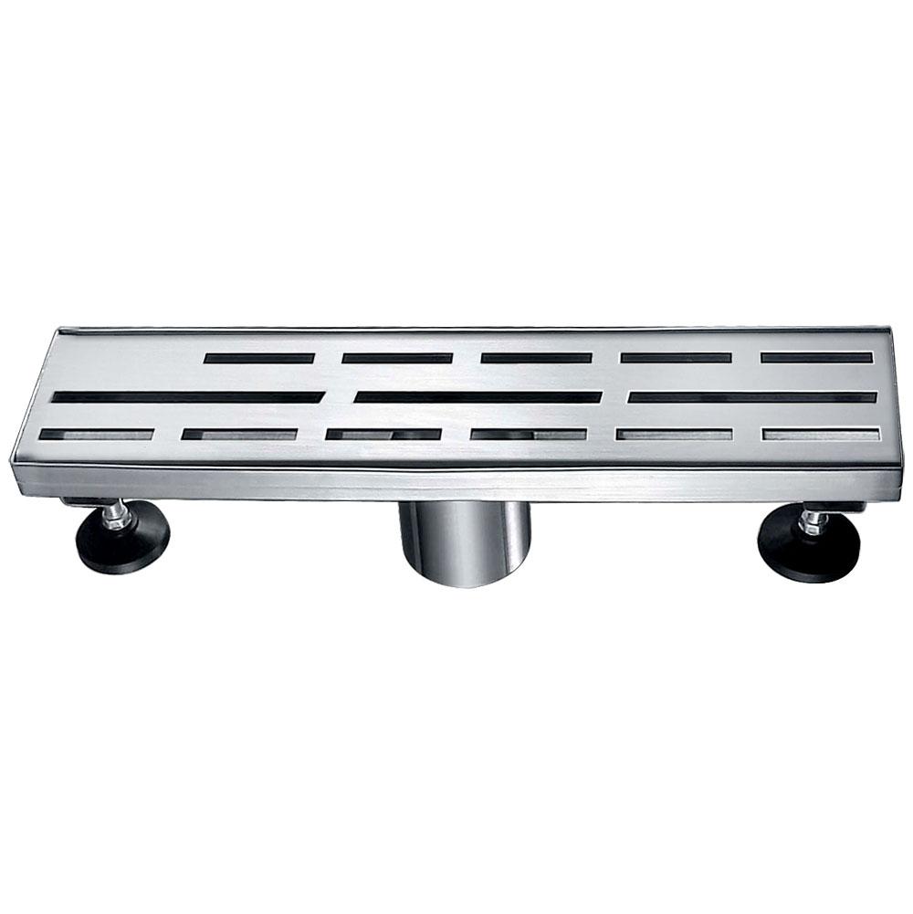 24 Inch Linear Drain with Adjustable Feet, Luxury Polished Finish Drain, Dawn USA LAN240304