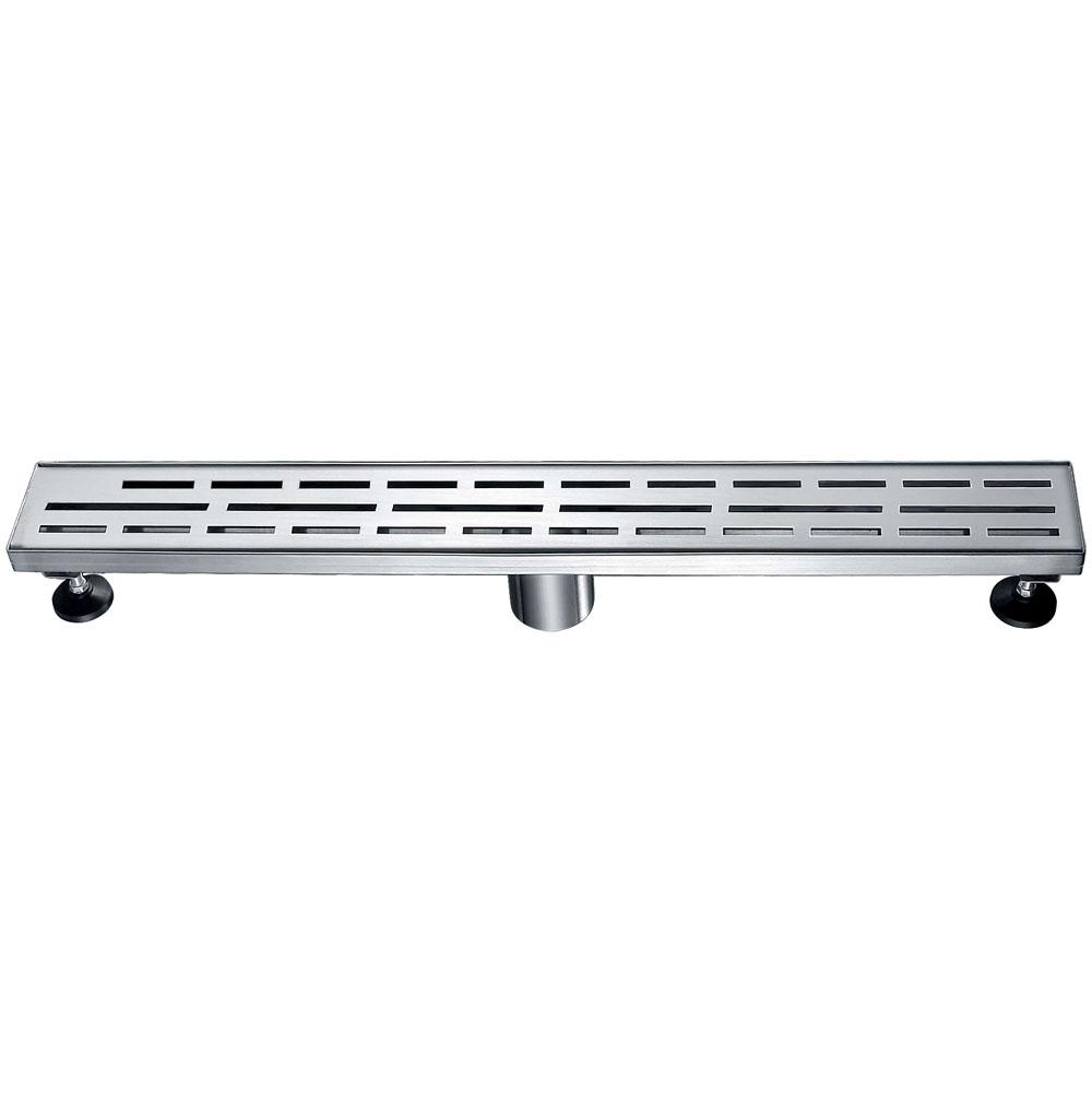 24 Inch Linear Drain with Adjustable Feet, Luxury Polished Finish Drain, Dawn USA LAN240304