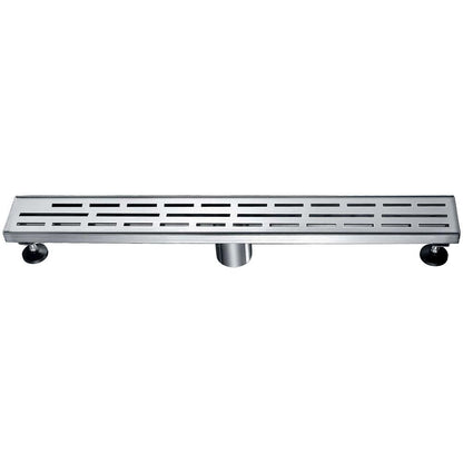 24 Inch Linear Drain with Adjustable Feet, Luxury Polished Finish Drain, Dawn USA LAN240304