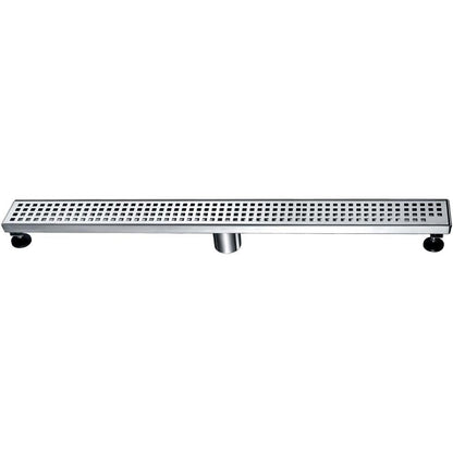 24 Inch Linear Drain with Adjustable Feet, Luxury Polished Finish Drain, Dawn USA LBE240304