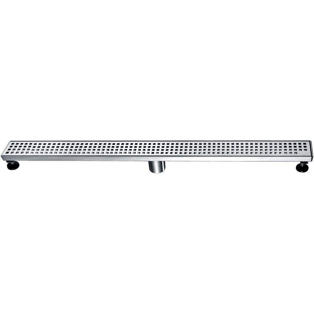 Dawn® 32 Inch Shower Linear Drain, Brisbane River Series, Polished Satin Finish