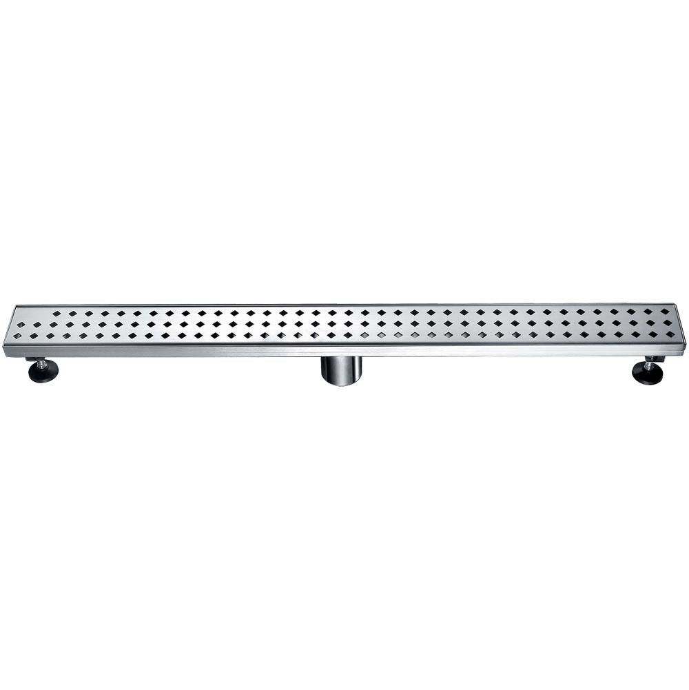 24 Inch Linear Drain with Adjustable Feet, Luxury Polished Finish Drain, Dawn USA LMI240304