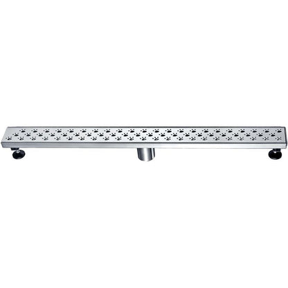 Dawn® 32 Inch Linear Shower Drain, Memuru River Series, Polished Satin Finish