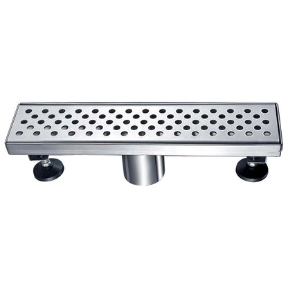 24 Inch Linear Drain with Adjustable Feet, Luxury Polished Finish Drain, Dawn USA LRE240304