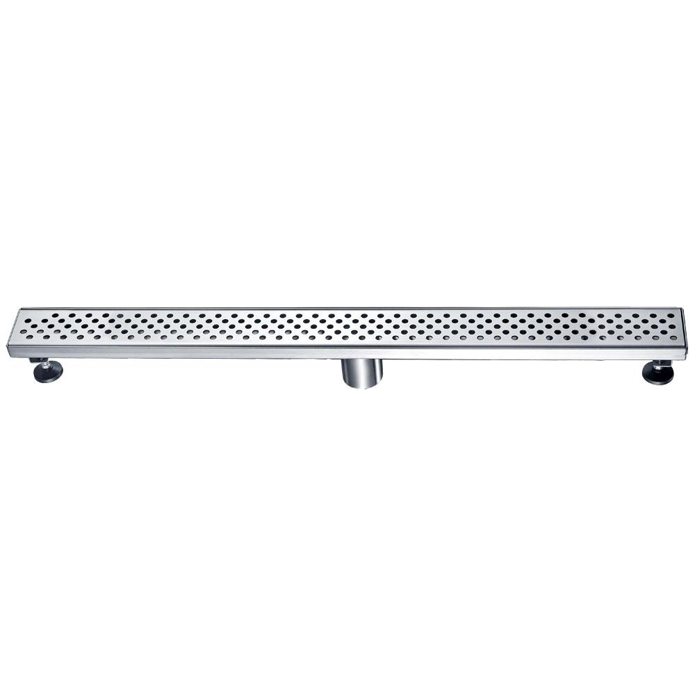 24 Inch Linear Drain with Adjustable Feet, Luxury Polished Finish Drain, Dawn USA LRE240304