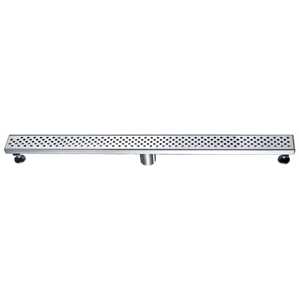 24 Inch Linear Drain with Adjustable Feet, Luxury Polished Finish Drain, Dawn USA LRE240304