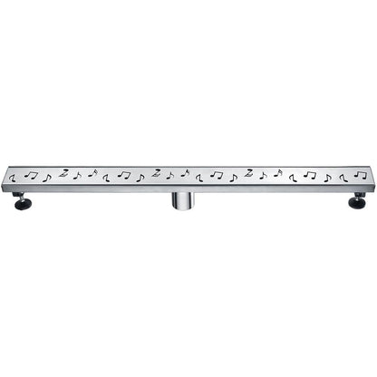 24 Inch Linear Drain with Adjustable Feet, Luxury Polished Finish Drain, Dawn USA LSE240304