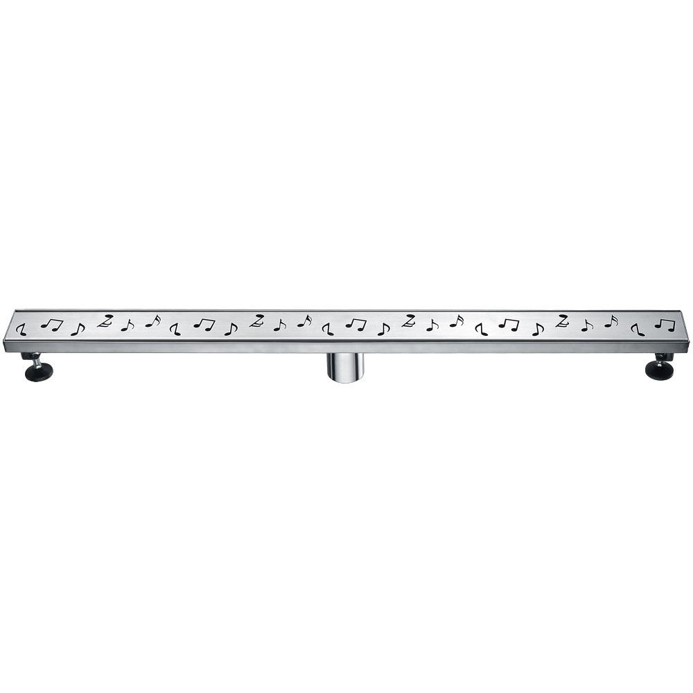 24 Inch Linear Drain with Adjustable Feet, Luxury Polished Finish Drain, Dawn USA LSE240304